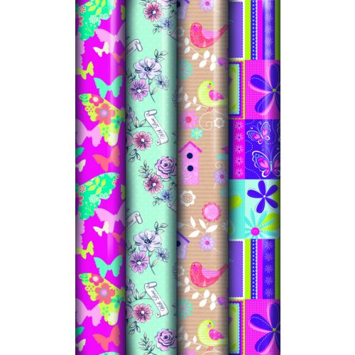 Csomagolópapír Floral 3m