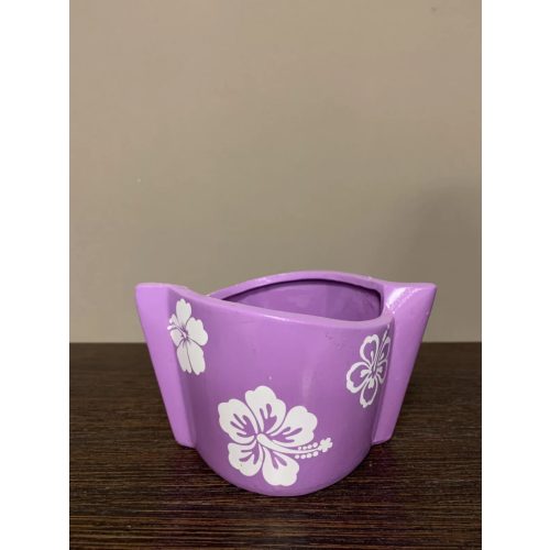 Kerámia kaspó oval-lila 10 cm