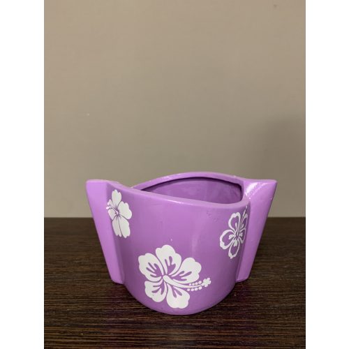 Kerámia kaspó oval-lila 7 cm
