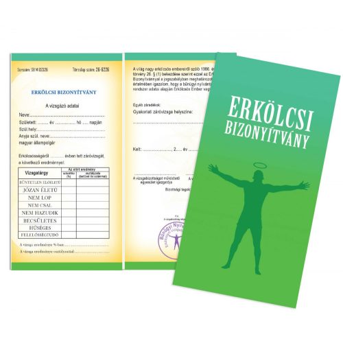 Bizonyítvány - Erkölcsi
bizonyítvány