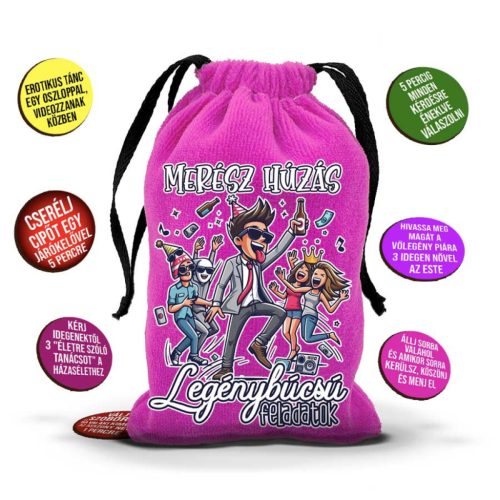 Merész Húzás - Legénybúcsú feladatok - Pink