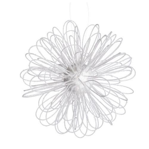 Dekorgömb Starlight 20cm fehér