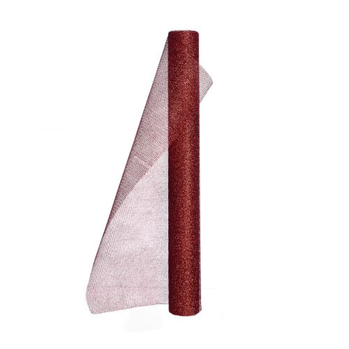Dekorációs textil Glitter piros 36*160cm