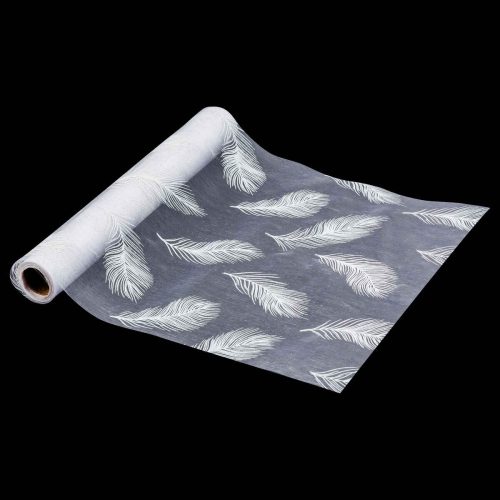 Dekorációs textil Feather fehér 28*500cm