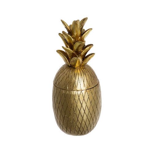 Arany ananász dekoráció tárolóval