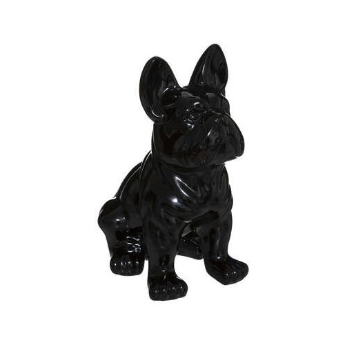 Fekete francia bulldog szobor