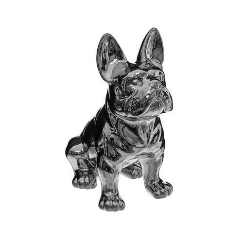 Ezüst francia bulldog szobor