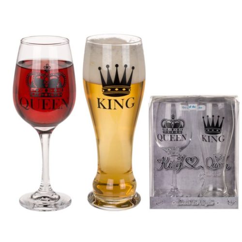 2db-os pohár ajándékszett King & Queen
