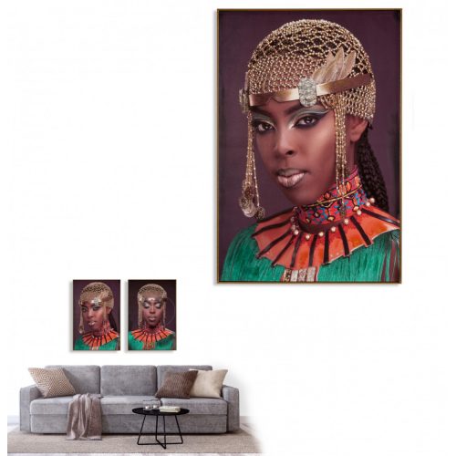 Falikép African Woman nyitott szemmel 120*80cm