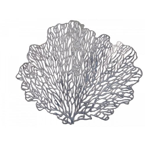Dekoratív alátét Leaf ezüst