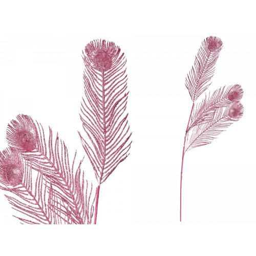 Dekorág glitter Feather pink 100cm