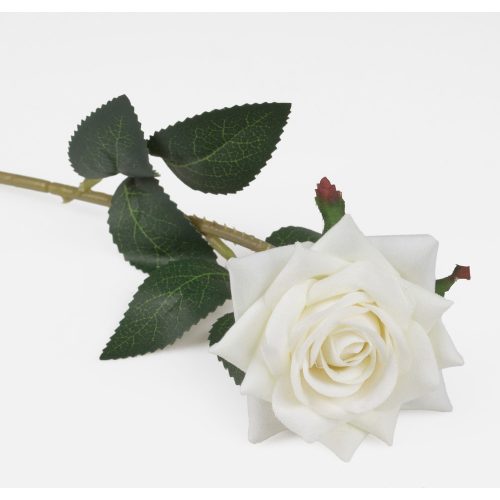 Dekorációs rózsa szál 50cm krém