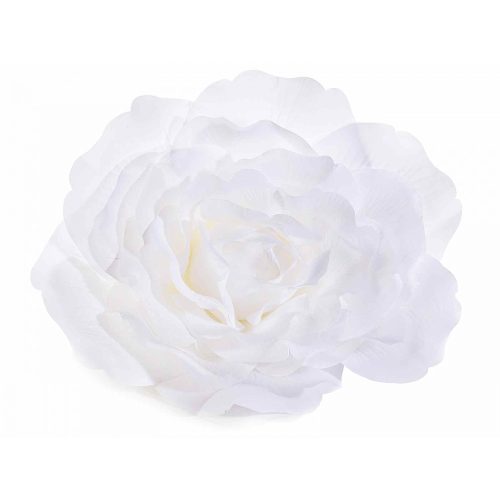 Óriás fehér rózsafej dekoráció 42cm